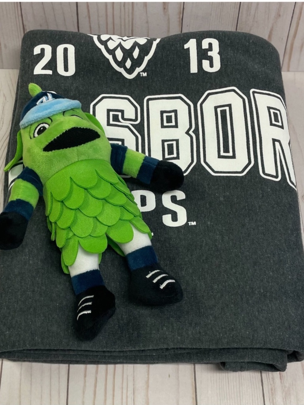 Hillsboro Hops Mascot Barley Plush Doll & Throw Blanket Set Baseball Park EUC
